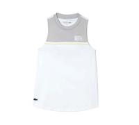 (10 UK, White/Grey) Lacoste Womens/Ladies Contrast Stretch Sport T-Shirt