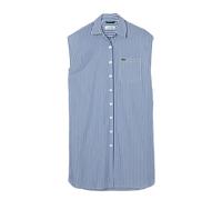 Lacoste Womens/Ladies Poplin Loose Sleeveless Shirt Dress - Blue/White - Blue/White - 6 UK