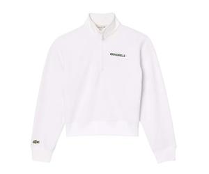 Lacoste Womens/Ladies Quarter Zip Relaxed Fit Sweatshirt (10 UK) (White)
