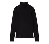 Lacoste Women's Rib Knit High-Neck Sweater Top - Black - Black - 10 UK