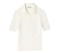 Lacoste Womens/Ladies Rib Knit Quarter Zip Polo Shirt - White - 12 UK - White