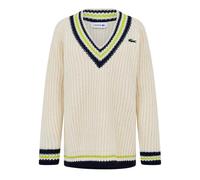 Lacoste Womens/Ladies Striped V Neck Relaxed Fit Sweater Top