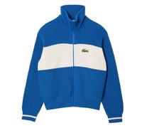 Lacoste Womens/Ladies Zipper Cotton Colour Block Cardigan (6 UK) (Blue)