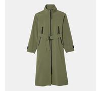 Lacoste Womens Long Oversized Water-Repellent Parka Jacket in Khaki - Size 8 UK