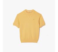 Lacoste Womens Natural Dyed Fleece T-Shirt in Orange Cotton - Size 6 UK