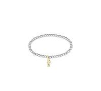 Lacoste Women's ORBE Collection Beaded Bracelet in Stainless Steel with a Crocodile-Shaped Charm - 2040332