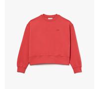 Lacoste Womens Oversized Cotton Sweatshirt in Red - Size 6 UK