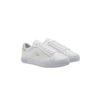 Lacoste Womens Powercourt 2.0 Leather Trainers - White - 5 UK - White - 100% Mixed