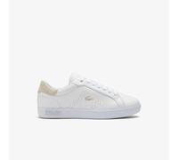 Lacoste Womens Powercourt 2.0 Trainers in White Leather - Size UK 5
