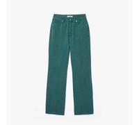 Lacoste Womens Straight Leg Natural Dye Denim Jeans in Green Cotton - Size 27W/32L