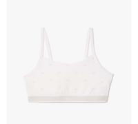 Lacoste Womens Stretch Cotton Bralette in White Polycotton - Size 2XL/3XL