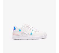 Lacoste Womens T-Clip Trainers in White pink Leather (archived) - Size UK 5.5