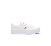 Lacoste ziane platform trainers in white & gold UK 3 (EU 35½)