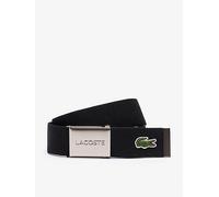 Engraved Buckle Woven Belt Black S