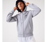 Lacoste Mens Zip Basic Fleece Hoodie Grey M