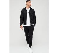 Lacoste Zip Thru Jersey Tracksuit Set - Black, Black, Size 2Xl, Men Black