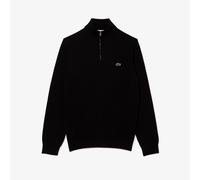 Lacoste Zippered Organic Cotton Sweater Black