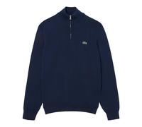Lacoste Mens Quarter Zip Knit - Colour: 166 Navy Blue - Size: 6/XL