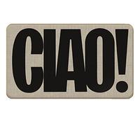 Lacosu Funny Bold Ciao Hello Goodbye Italian Door Mat Doormat,17"X30" Ciao Decorative Home Indoor Outdoor Patio Entry Entrance Front Door Mat,Funny Welcome Mat Decor,Funny Gifts for Italian Women Men