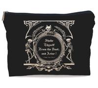 Lacosu Gothic All Seeing Eye Esoteric Alchemy Art Macabre Dark Art Makeup Bag, Gothic Goth Cosmetic Makeup Bag Gifts for Women Teen Girls,Skull Lover Gifts, black