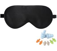 LaCourse 100% Grade 6A Mulberry Silk Sleep Eye Mask for Sleeping - Dual-Sided Natural Silk, Adjustable Strap, Breathable & Ultra-Soft, Gentle on Skin, Midnight Black
