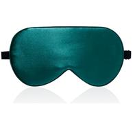 LaCourse 100% Grade 6A Mulberry Silk Sleep Eye Mask for Sleeping - Dual-Sided Natural Silk, Adjustable Strap, Breathable & Ultra-Soft, Gentle on Skin, Blackish Green