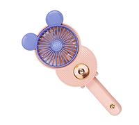 LACOVIA Cute Mouse Misting Personal Fan, Foldable Mini USB Fan(Pink)