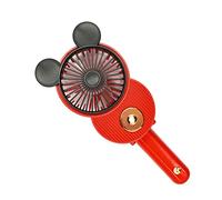 LACOVIA Cute Mouse Misting Personal Fan, Foldable Mini USB Fan(Red)