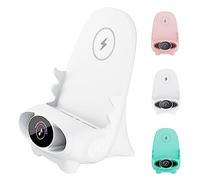 LACOXA Mini Chair Wireless Fast Charger Multifunctional Phone Holder, Wireless Charger Mini Chair with Phone Holder and Speaker - Portable Desk Accessory for All Phones (White)