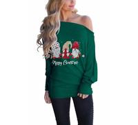 LACOZY Christmas Sweatshirt Women Chrtistmas Tree Graphic Print Jumper Long Sleeve T Shirt Unisex Pullover Causal Crewneck Tops Green 2XL