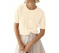 LACOZY Womens Summer Short Sleeve Tops V Neck Ribbed Knit Polo Sweater Shirts Casual Lightweight Pullover Shirt 2026