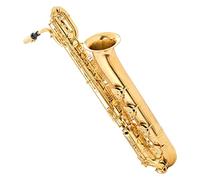 Lacquered Brass Baritone Saxophone (Low A-High F) - Student & Band-Ready Sax with Blue-Steel Springs & Smooth Key Action