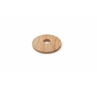 Lacquered Oak Radiator Pipe Covers 10mm Hole (Pack of 2) - Solid Wood Clip-On Pipe Collars, Low Profile 6mm, Decorative Heating Pipe Covers