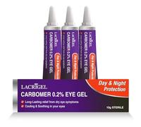 Lacrigel CARBOMER 0.2% - Eye Gel for Dry, Tired, and Red Eyes - Soothes Irritation, Reduces Soreness - 24x7 Day and Night Protection - Safe and Premium Formulation - Sterile Pack of 10g (Pack 3)