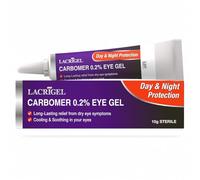 Lacrigel Dual CARBOMER 0.2% - Eye Gel for Dry, Tired, and Red Eyes - Soothes Irritation, Reduces Soreness - 24x7 Day and Night Protection - Safe and Premium Formulation - Sterile Pack of 10g