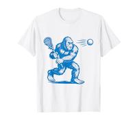 Lacrosse Bigfoot Sasquatch Retro Lax Goalie Men Youth Boys T-Shirt