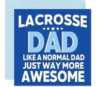 Lacrosse Birthday Card for Dad - Awesome Dad Sports - Happy Birthday Card for Men, 145mm Male Greeting Cards