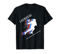 Lacrosse Fastest Game On Two Feet Athletic Art Skull Lax T-Shirt