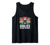 Lacrosse Goalie Goalies are Built Different Retro Tank Top