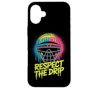 Lacrosse Goalie Helmet Respect The Drip Lax Style Case for iPhone 16 Plus
