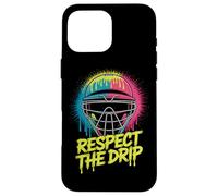 Lacrosse Goalie Helmet Respect The Drip Lax Style Case for iPhone 16 Pro Max