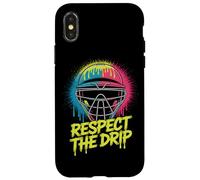 Lacrosse Goalie Helmet Respect The Drip Lax Style Case for iPhone X/XS