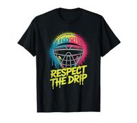 Lacrosse Goalie Helmet Respect The Drip Lax Style T-Shirt