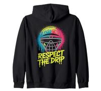 Lacrosse Goalie Helmet Respect The Drip Lax Style Zip Hoodie