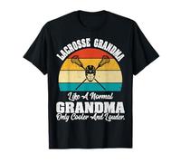 Lacrosse Grandma Like a Normal Grandma Only Cooler Retro T-Shirt