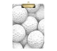Lacrosse Hockey Ball White Acrylic clipboard Paper pad Standard Letter A4 Size Plastic for Legal Women Basketball Coaches Gold 12x9in Tabla para escribir