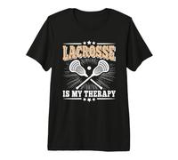 Lacrosse is My Therapy Funny Player Vintage Men Premium T-Shirt