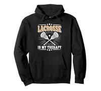 Lacrosse Is My Therapy Funny Player Vintage Men Pullover Hoodie