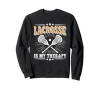 Lacrosse Is My Therapy Funny Player Vintage Men Sweatshirt