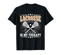 Lacrosse is My Therapy Funny Player Vintage Men T-Shirt